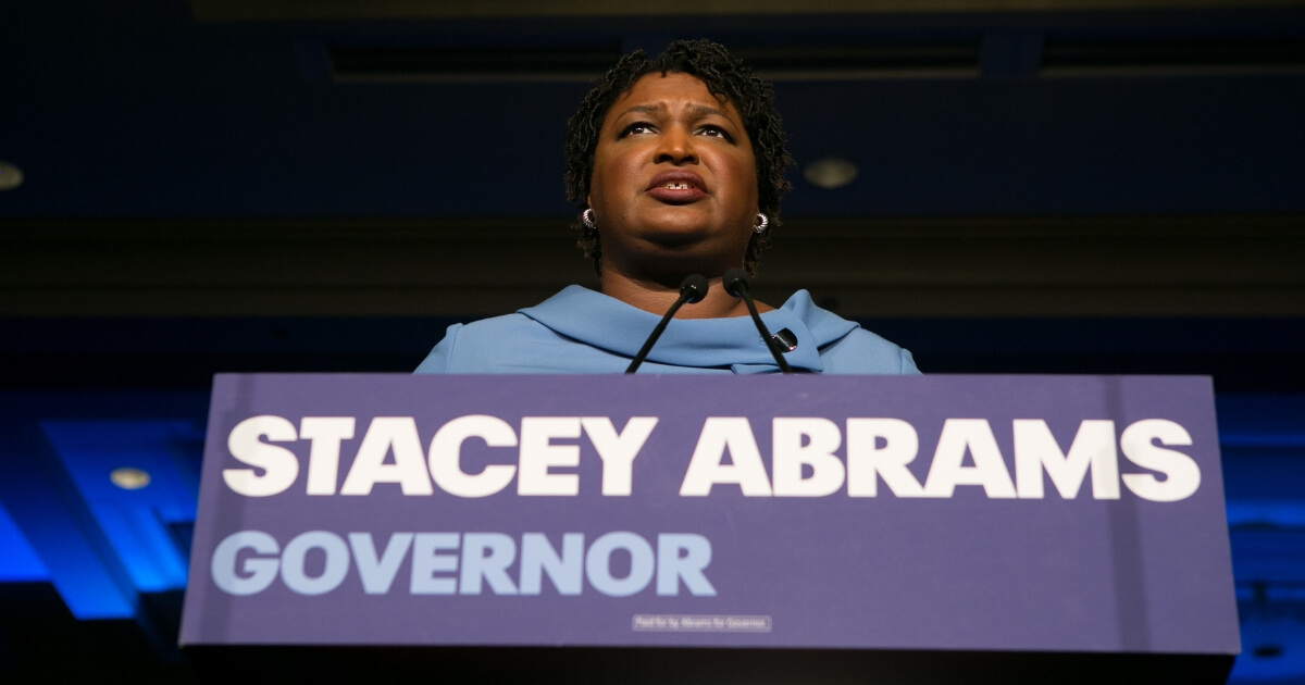 Democratic Gubernatorial candidate Stacey Abrams addresses supporters at an election watch party on Nov. 6, 2018, in Atlanta, Georgia.