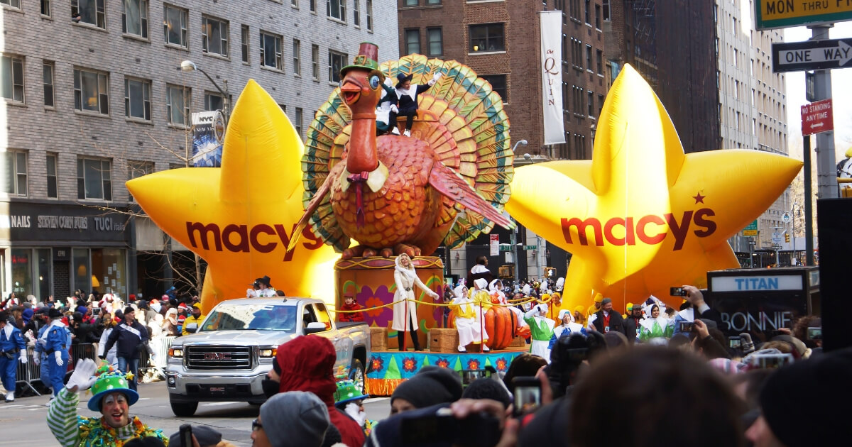 Macy's Thanksgiving parade Turkey float.