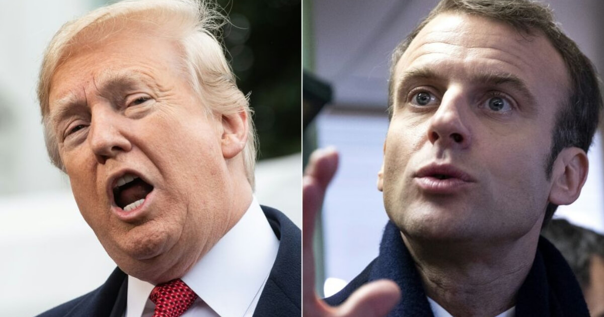 President Donald Trump and French President Emmanuel Macron.