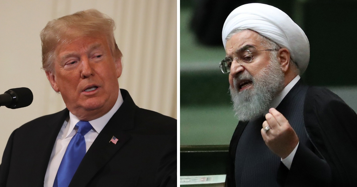 President Donald Trump, left, and Iranian President Hassan Rouhani.