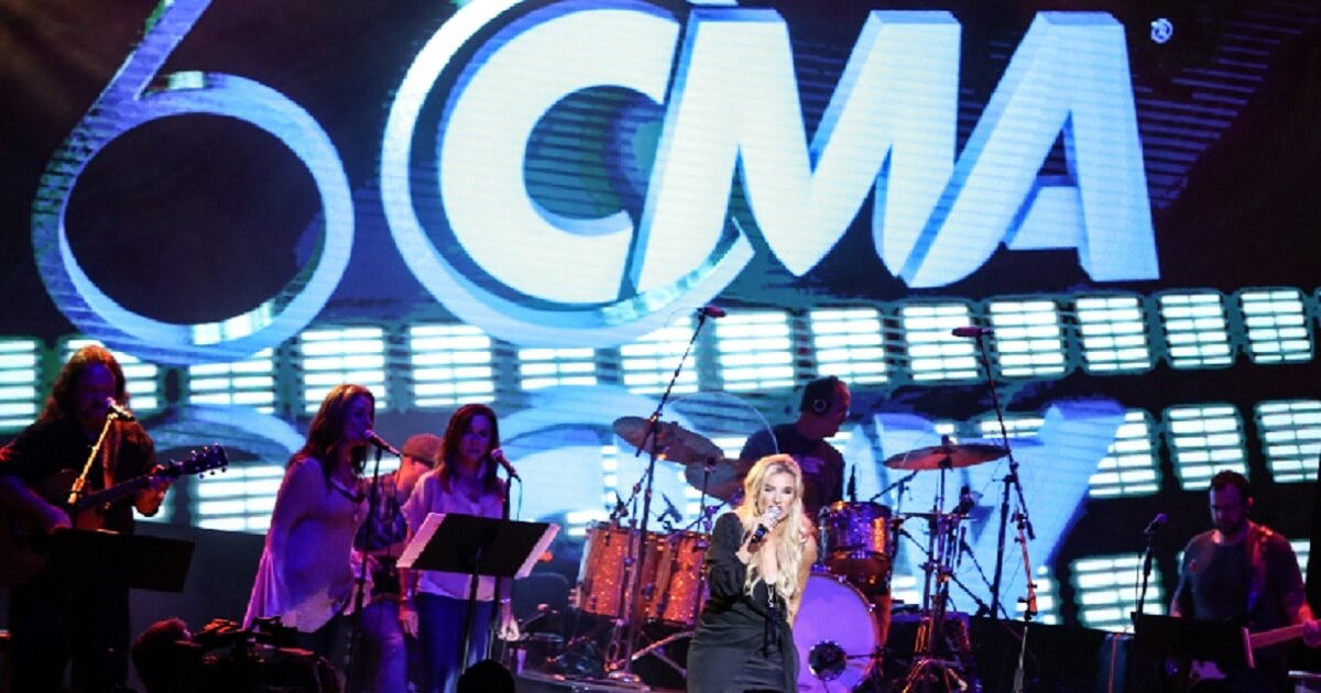 Singer Julie Roberts performs during the CMA's 60th Anniversary Celebration at Wildhorse Saloon on Sept. 26, in Nashville.