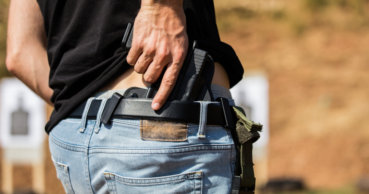 Man with a concealed carry weapon.