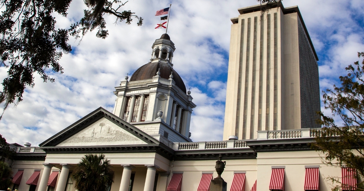 A view of the historic Old Florida State Capitol building, which sits in front of the current New Capitol, on November 10, 2018