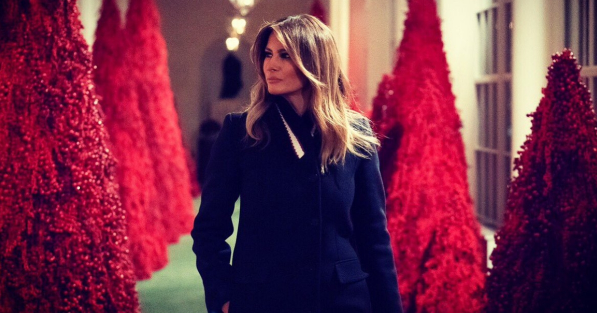 Melania Trump red trees