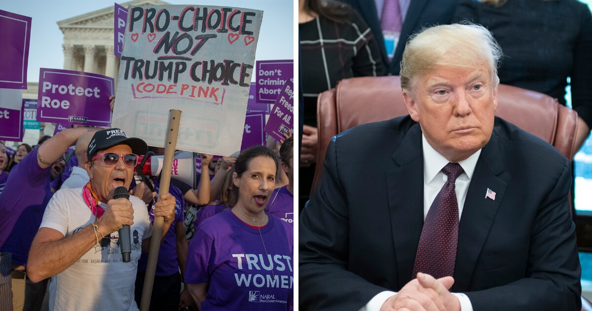 pro-choice protesters v Trump