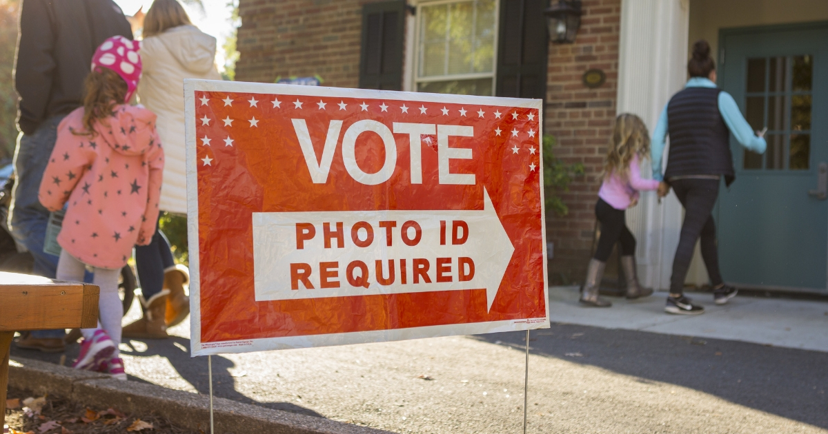 voter ID sign