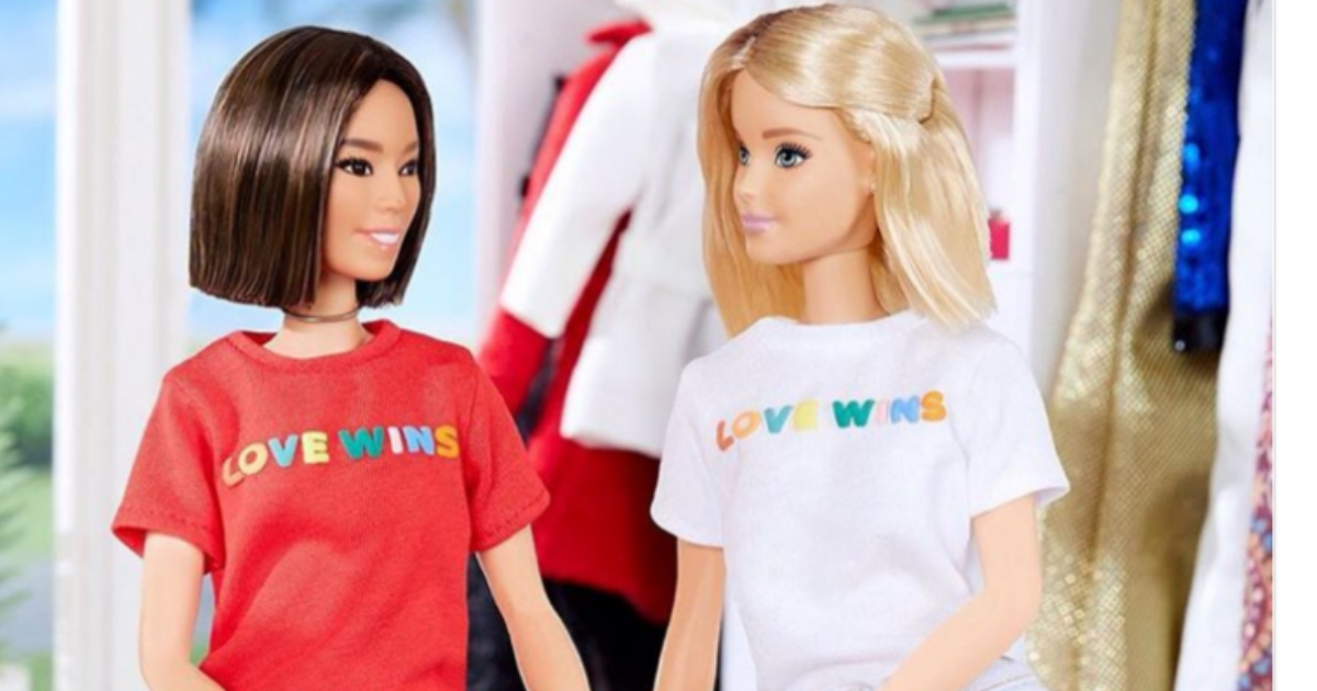 Barbie and her "Love Wins' shirt to celebrate gay marriage