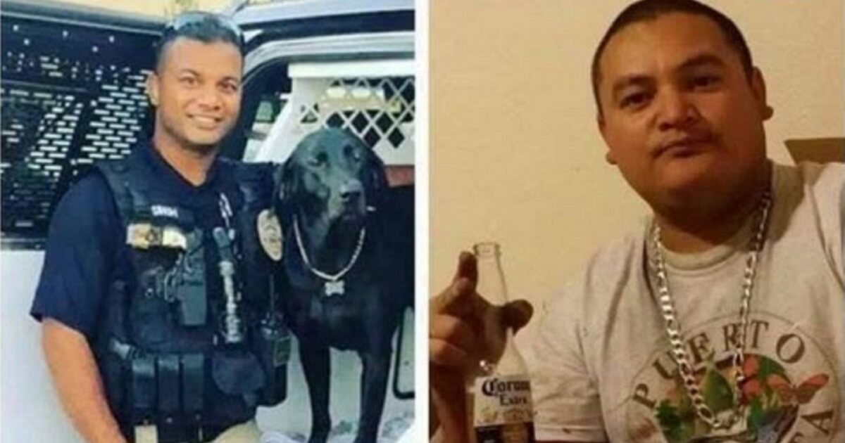 Police Cpl Ronil Singh, left; and suspected killer Gustavo Perez Arriaga, right.