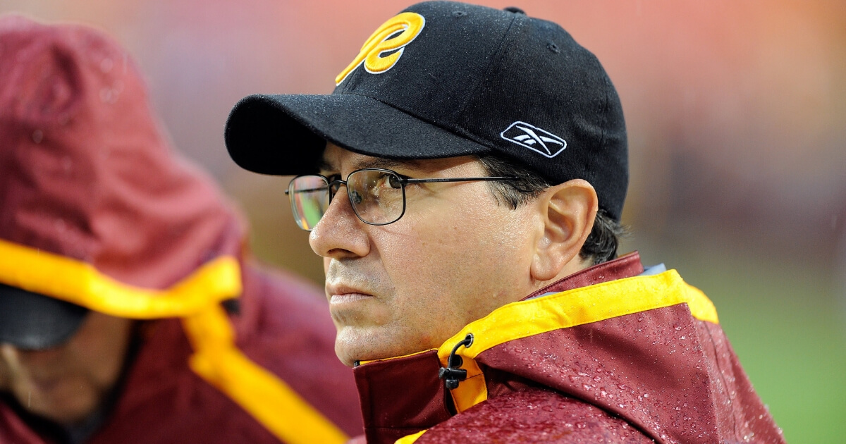Owner Daniel Snyder of the Washington Redskins watches warm-ups before the game against the Pittsburgh Steelers at Fed Ex Field on Aug. 22, 2009 in Landover, Maryland.