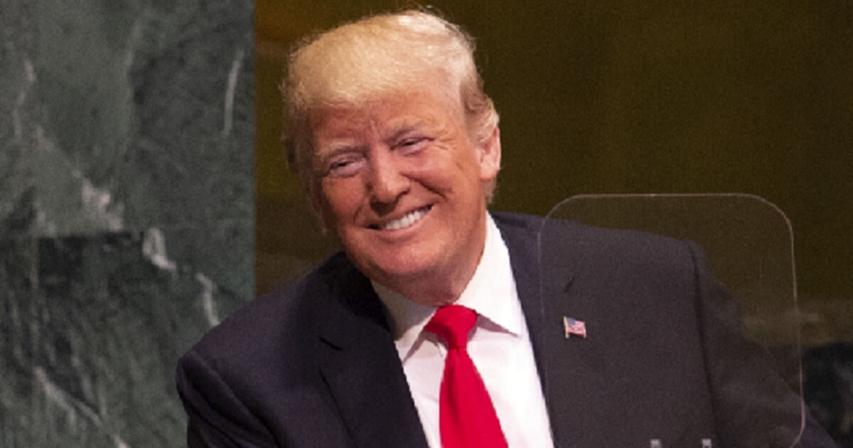 President Donald Trump smiles during his address to the United Nations in September.