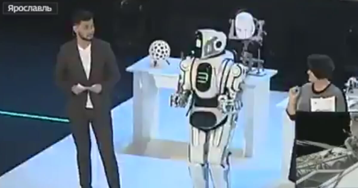 "Boris," the supposedly high-tech Russian robot featured on state-run television, turned out to be a person in a suit.