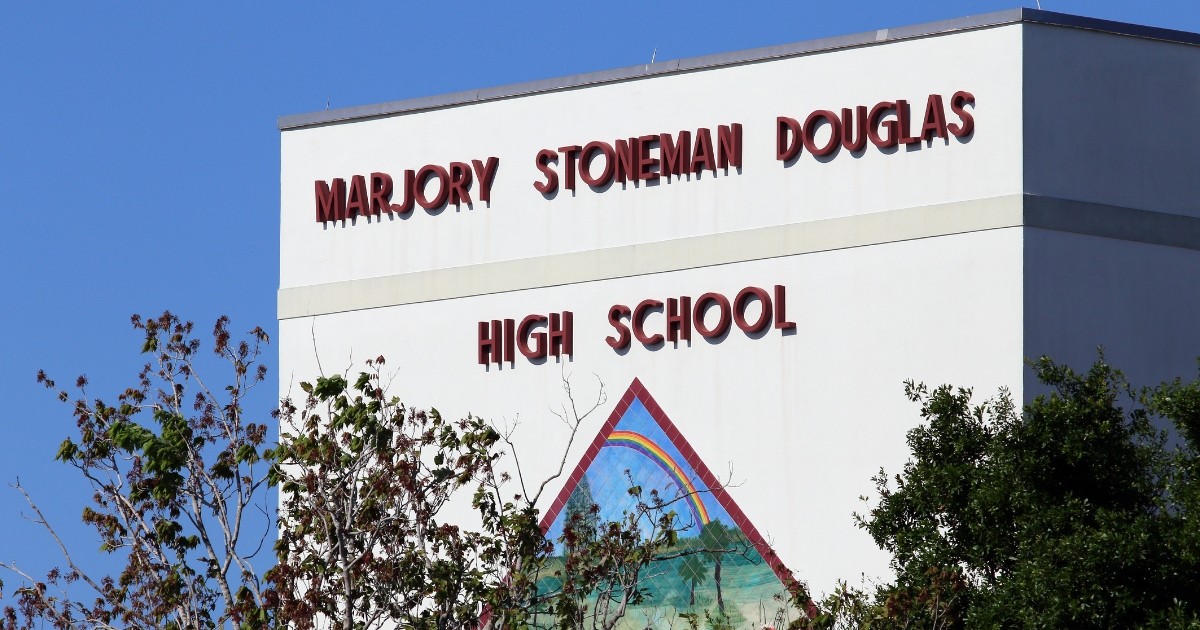 The Marjory Stoneman Douglas High School in Parkland, Florida on April 25, 2018.