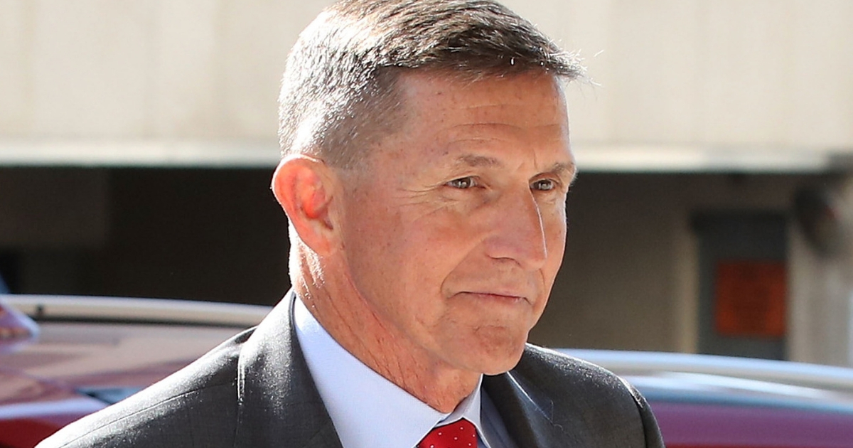 Michael Flynn, former national security adviser to President Donald Trump, arrives at the E. Barrett Prettyman Federal Courthouse in Washington for a hearing July 10.