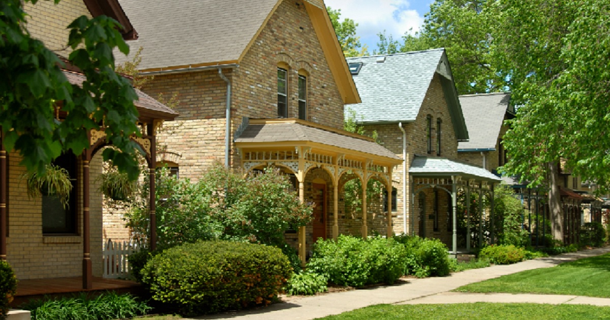 Single-family homes in Minneapolis.