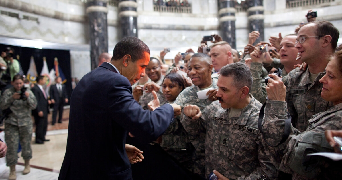 Obama and troops