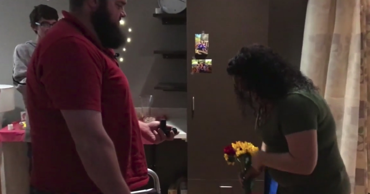 Paralyzed Man Stands to Propose