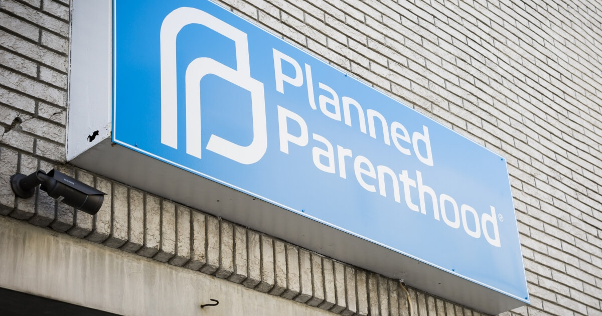 The sign above the entrance to a Planned Parenthood clinic in Newton, New Jersey.