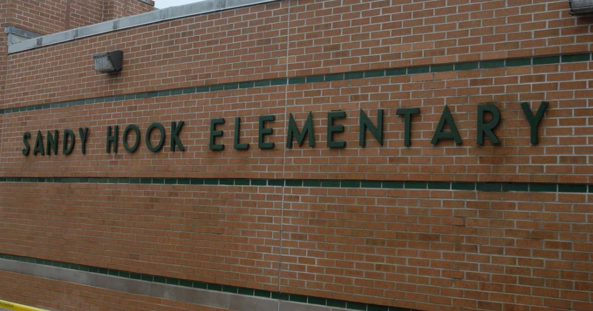 This handout crime scene evidence photo provided by the Connecticut State Police shows the exterior of the Sandy Hook Elementary School following the Dec. 14, 2012, shooting rampage, taken on an unspecified date in Newtown, Connecticut.