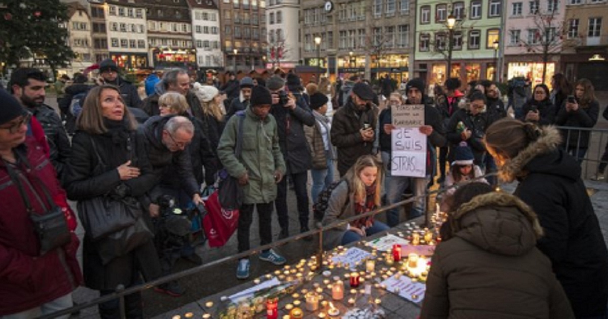 Mourners gather for a vigil Dec. 11 in Strasbourgh, France, where an attack on a Christmas market ended with the deaths of five.