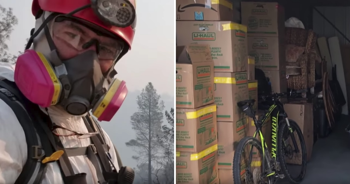 A veteran and his wife donate everything they have to people who lost everything in fire.