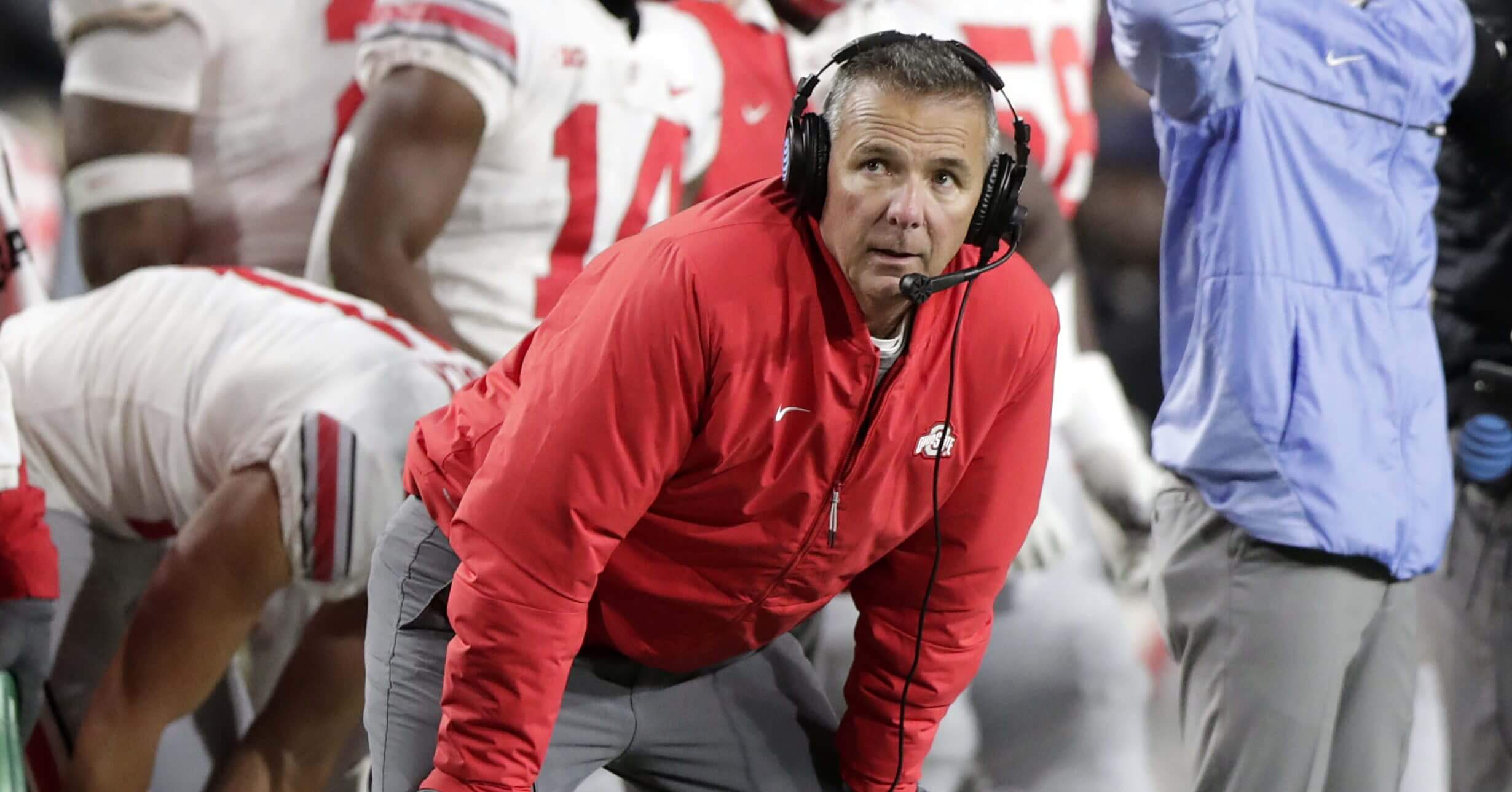 Ohio State head coach Urban Meyer watches from the sideline during the Oct. 20 game against Purdue in West Lafayette, Indiana.