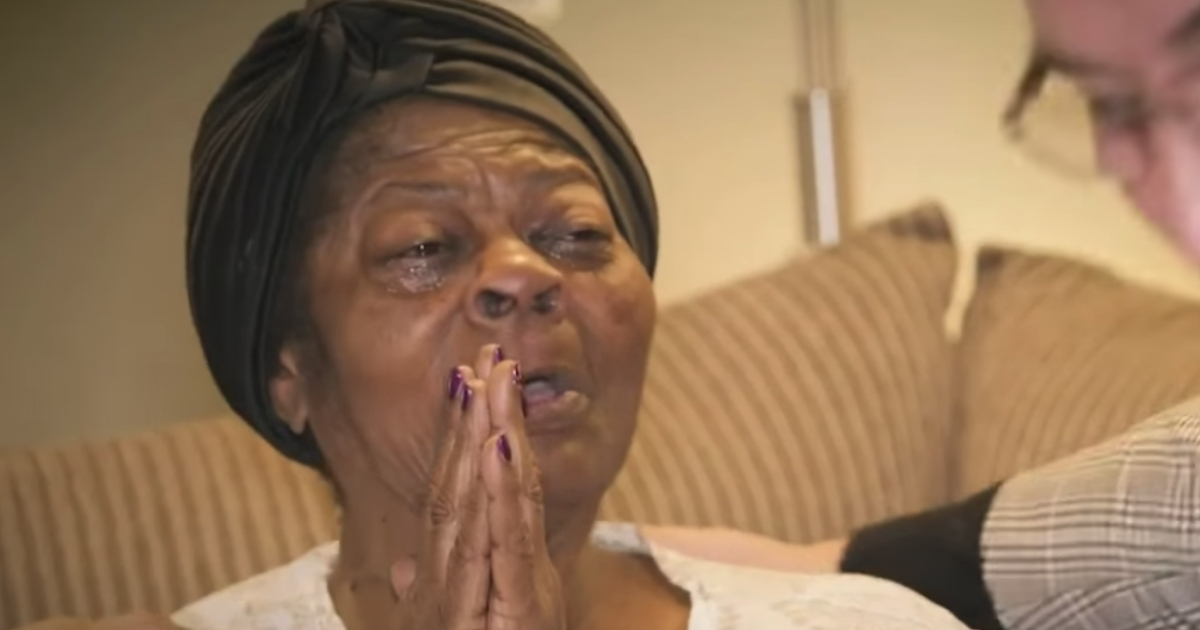 A great-grandmother is surprised for Christmas with an abundance of blessings.