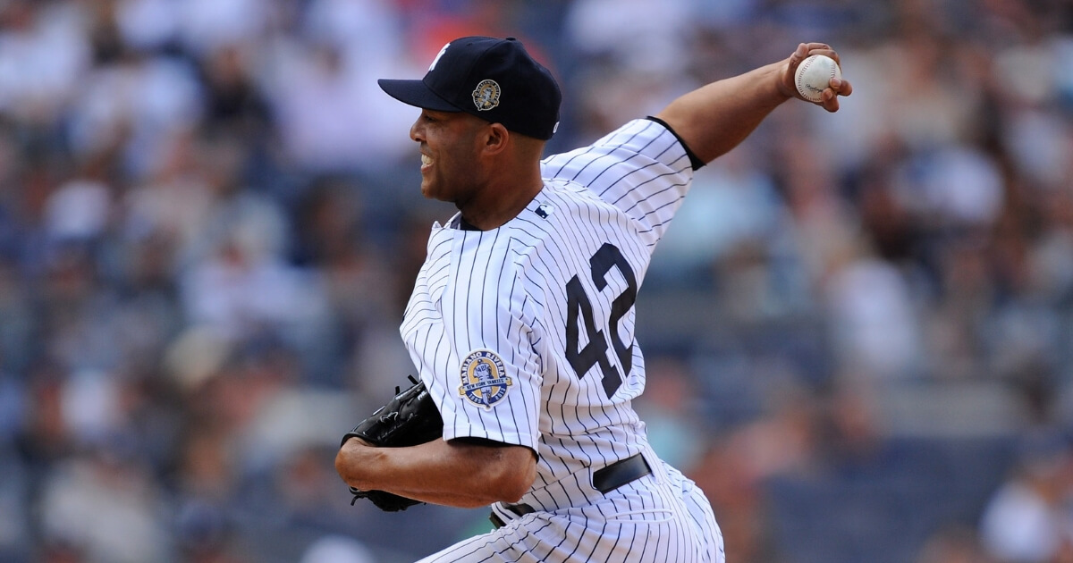 Mariano Rivera pitches during the 2013 season