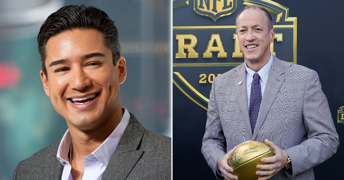 Mario Lopez / Jim Kelly, former QB of the Buffalo Bills.