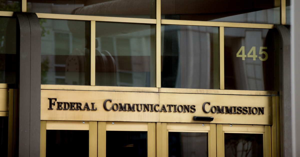 This June 19, 2015, photo, shows the Federal Communications Commission building in Washington.