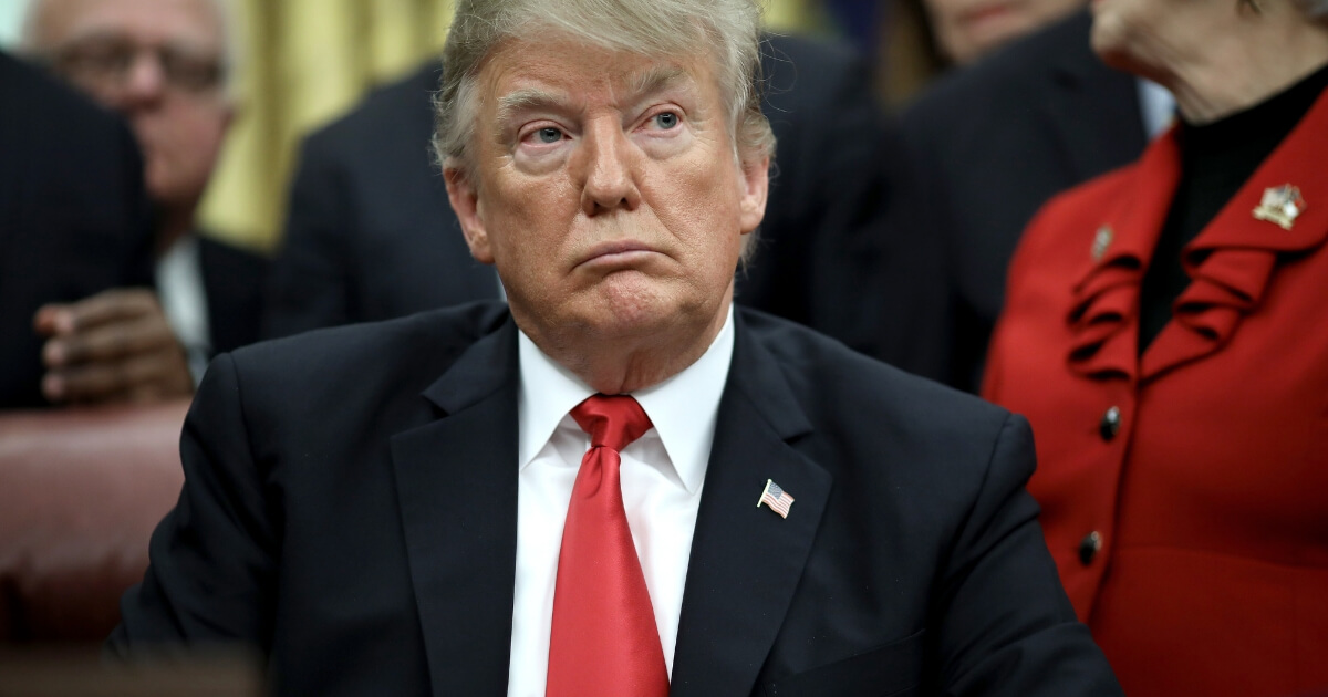 Donald Trump participates in the signing ceremony for the First Step Act