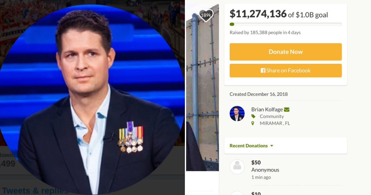 Veteran Brian Kolfage / We the People Will Fund the Wall GoFundMe page
