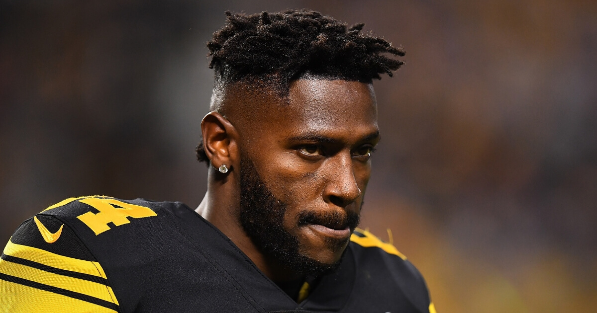 Antonio Brown of the Pittsburgh Steelers looks on during a Dec. 16 game against the New England Patriots at Heinz Field.