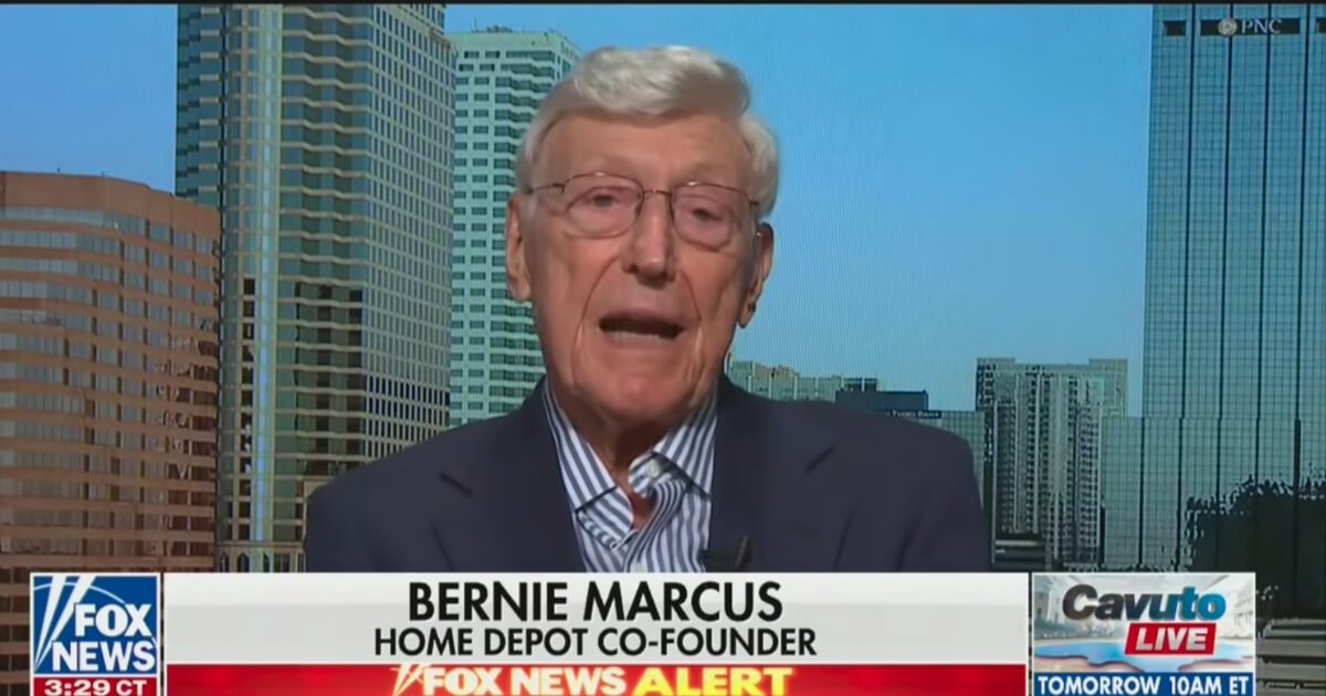 Bernard Marcus, co-founder of The Home Depot appears on Fox News