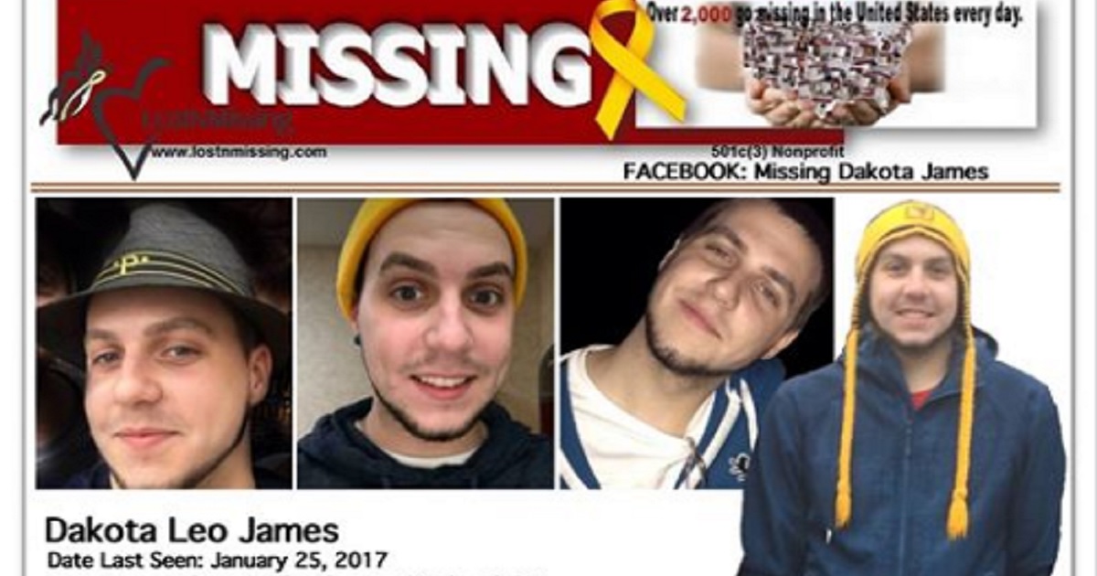 A Facebook page set up in 2017 sought the public's help in finding Duquesne University student Dakota James, whose body was eventually found in the Ohio River.