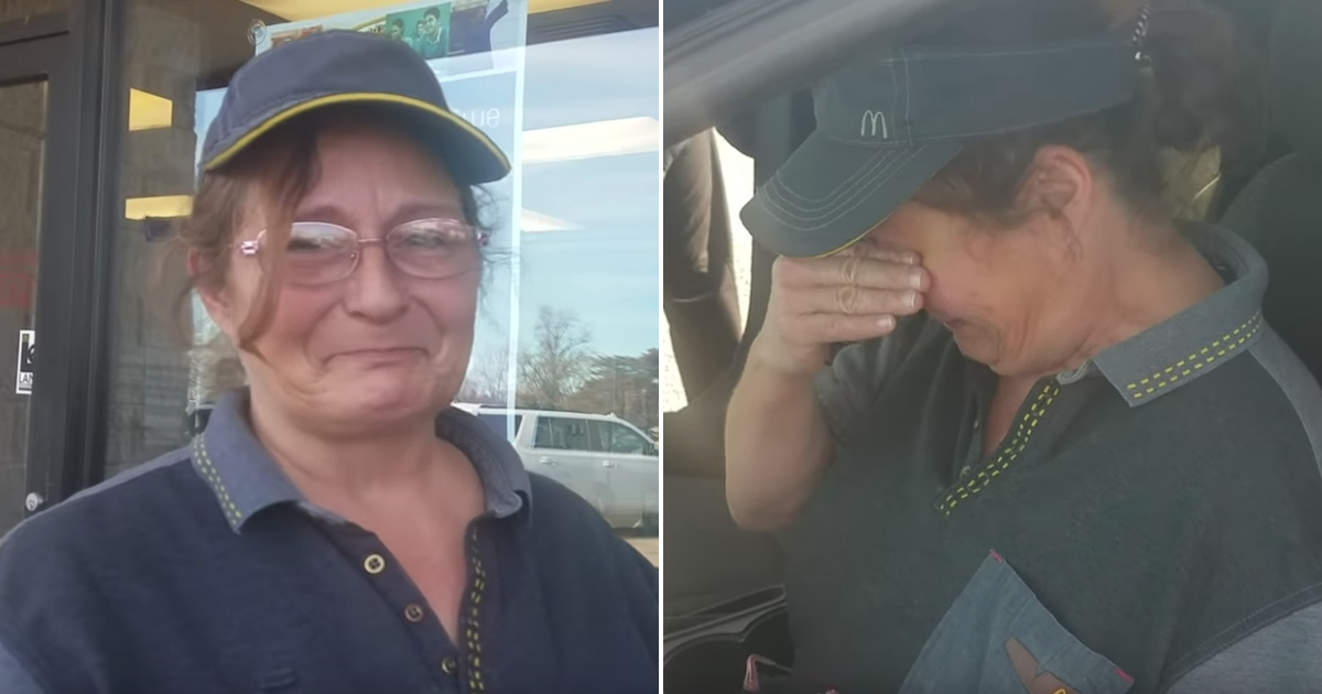 A McDonald's employee is given a car.