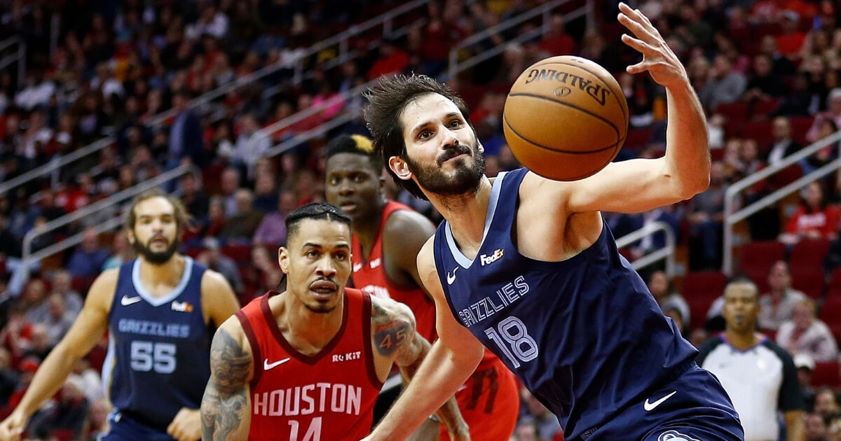 Omri Casspi of the Memphis Grizzlies loses control of the ball in Monday's game against the Houston Rockets at Toyota Center.