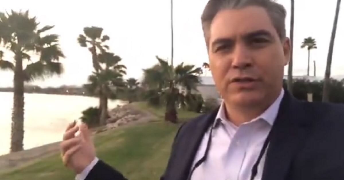 Jim Acosta with the Rio Grande in the background.