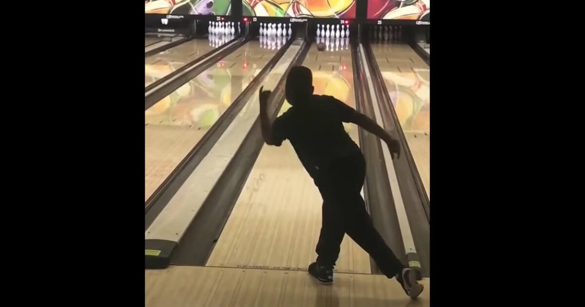 New Jersey 10-year-old Kai Strothers bowling a perfect game on Jan. 19 at the Jersey Lanes in Linden.