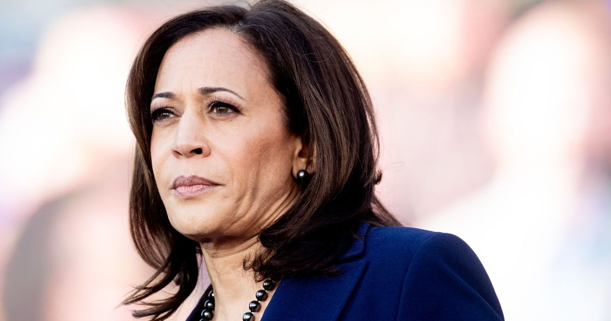 California Sen. Kamala Harris looks on during a rally launching her presidential campaign on Jan. 27, 2019, in Oakland, California.