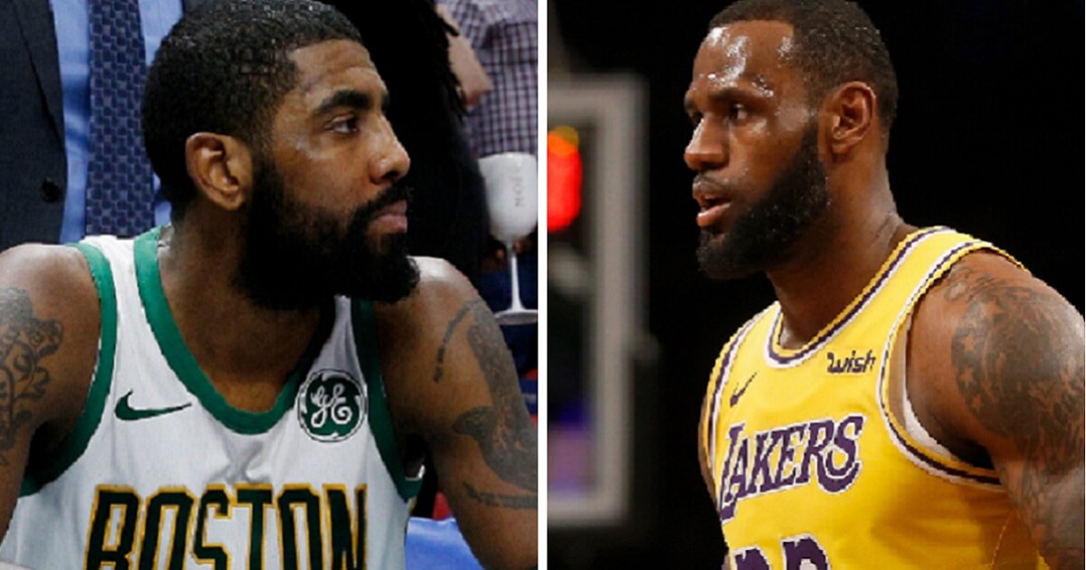 Kyrie Irving, left, and LeBron James, right.