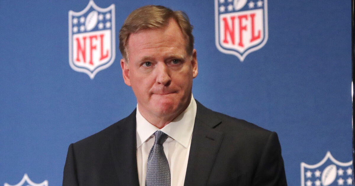 NFL commissioner Roger Goodell stands during a news conference at the league meeting in Irving, Texas, Dec. 12, 2018.