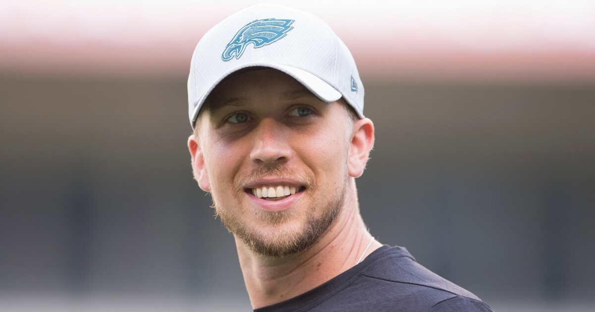 Quarterback Nick Foles of the Philadelphia Eagles looks on prior to a preseason game last August at Lincoln Financial Field.