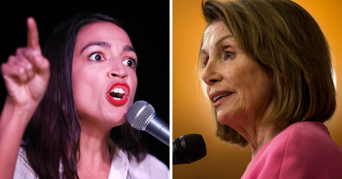 U.S. Rep.-elect Alexandria Ocasio-Cortez, left, criticized efforts by House Minority Leader Nancy Pelosi, right, and other Democrats to combat climate change.