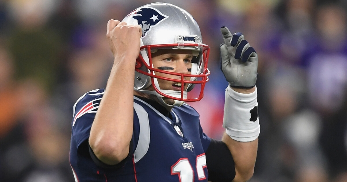 Tom Brady of the New England Patriots gestures during a Dec. 2 game against the Minnesota Vikings at Gillette Stadium.