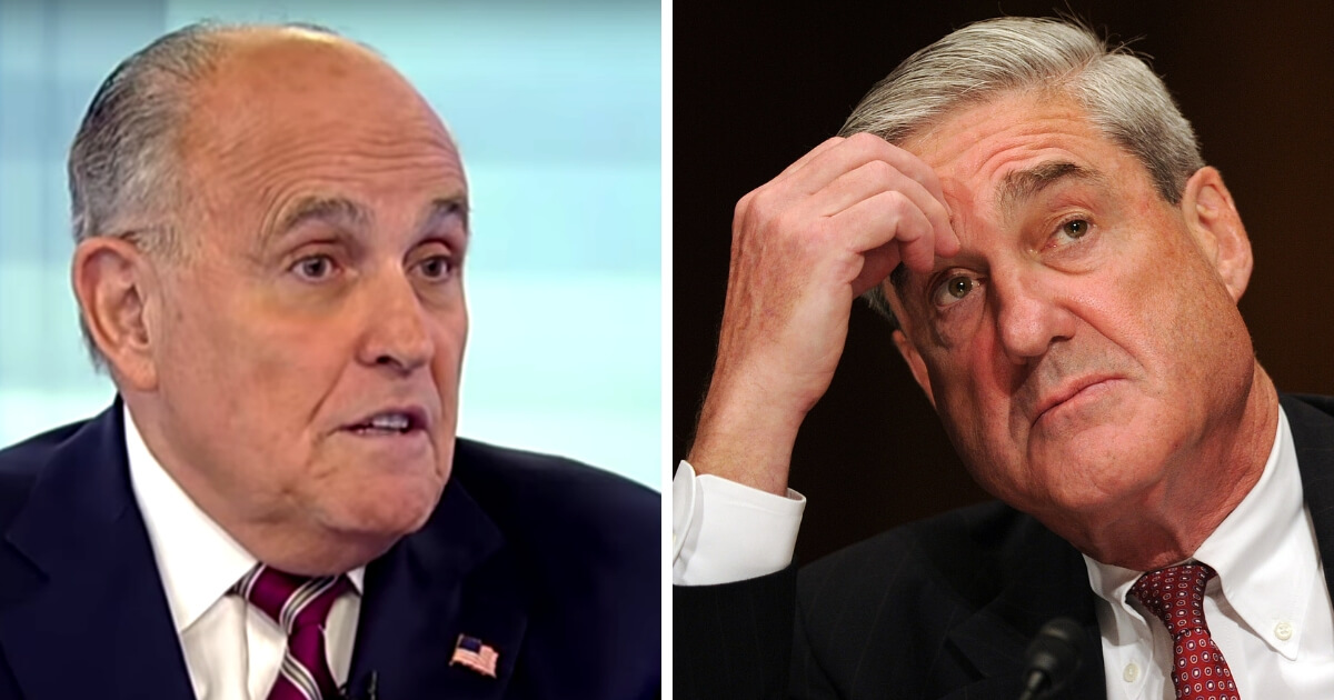 Former New York Mayor Rudy Giuliani, left, serving as President Donald Trump's personal lawyer, spoke out about special counsel Robert Mueller, right, on Fox News' "Hannity."