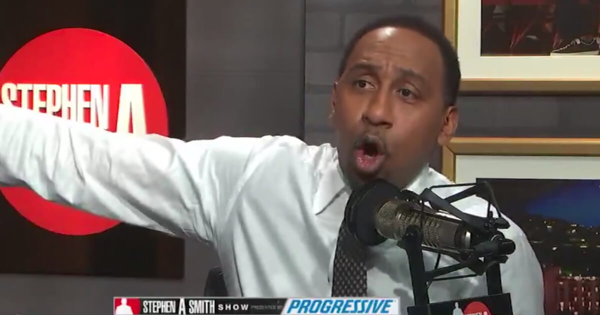 Stephen A. Smith rants about "white America" on his ESPN radio show.