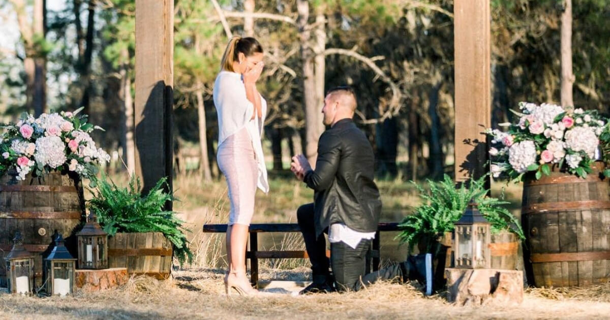 Former Heisman Trophy winner and current professional baseball player Tim Tebow proposes to Demi-Leigh Nel-Peters, known for winning Miss Universe in 2017.