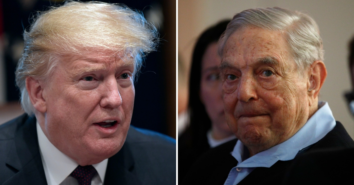 U.S. President Donald Trump and billionaire George Soros