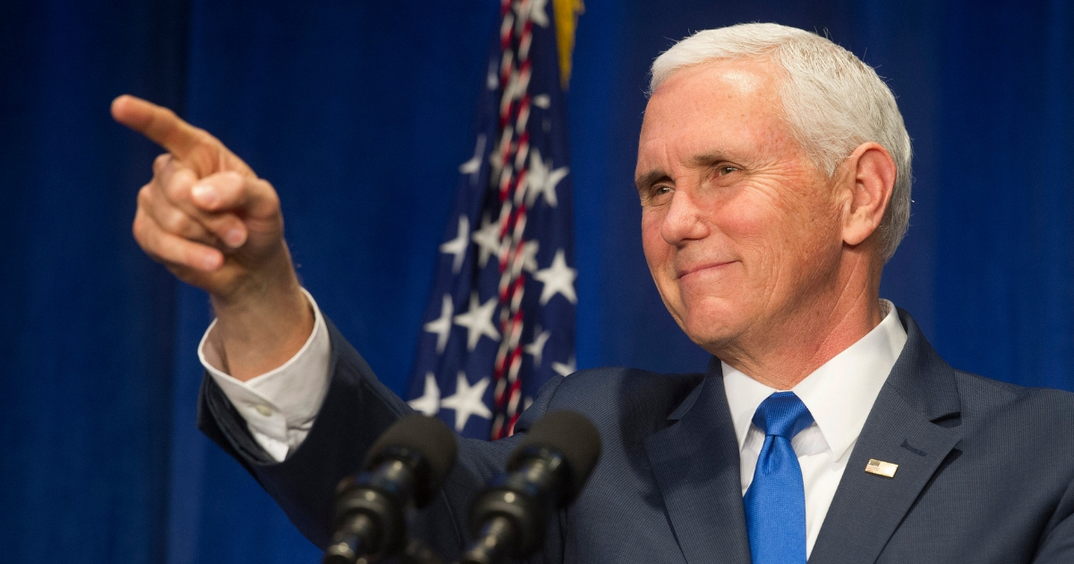 Vice President Mike Pence speaks at the 2019 March for Life dinner in Washington, Jan. 18, 2019.