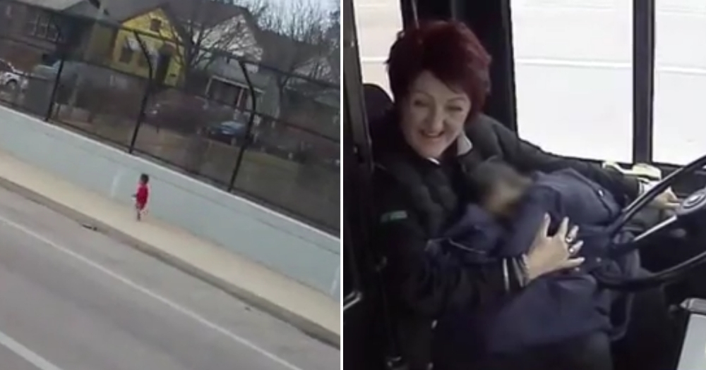 Bus driver saves child